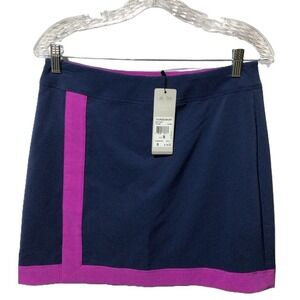 NWT Adidas Women's Tour Geo Golf Skort Navy Purple Small